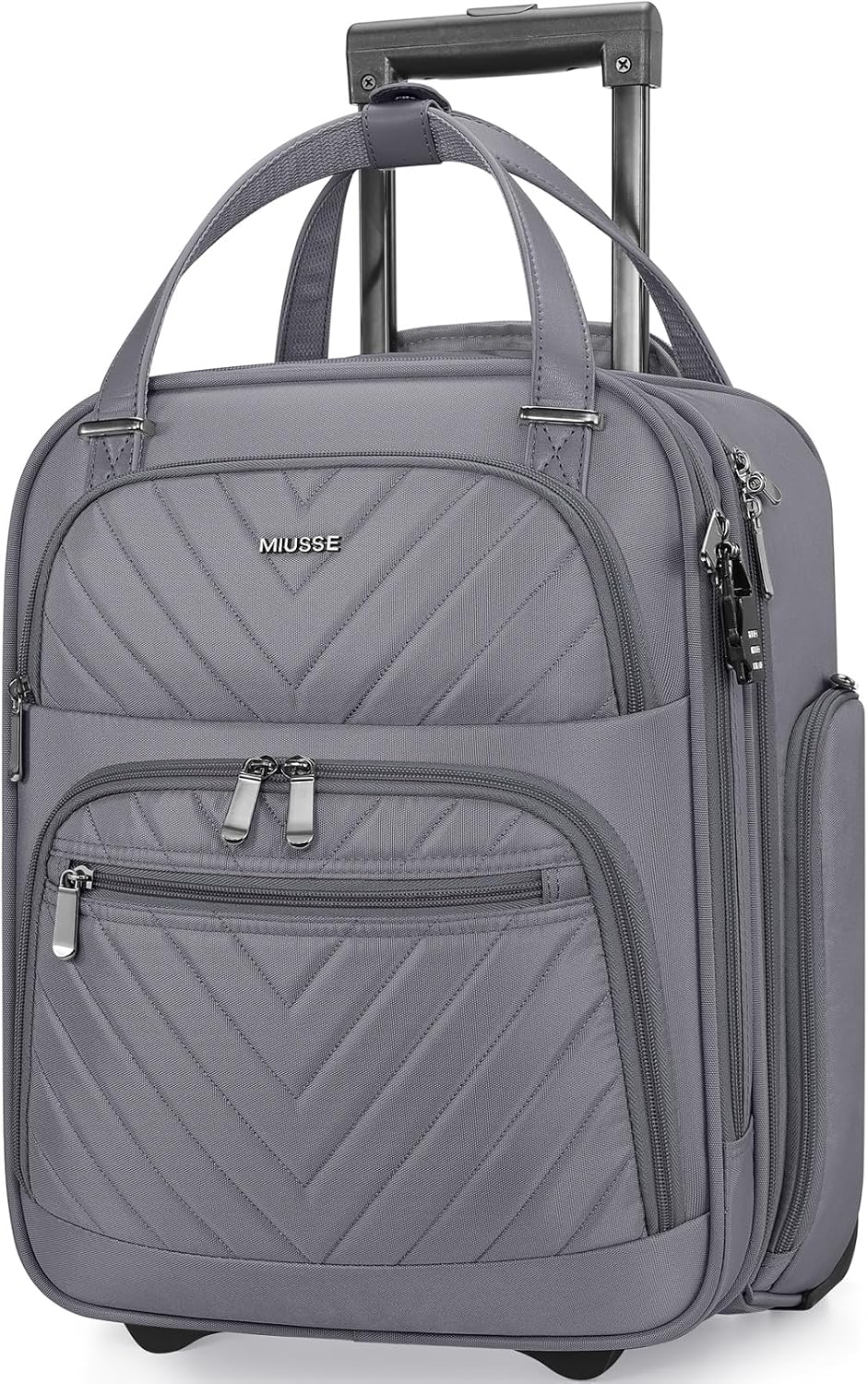 16 Inch Carry On Luggage, Carry On Suitcase Airline Approved, Softside Underseat Suitcase with TSA Lock & Spinner Wheels for Business Travel Non-Expandable, 15.5x8x13 No Oversize Risk