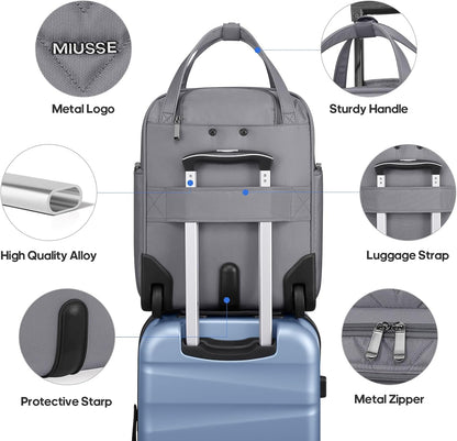 16 Inch Carry On Luggage, Carry On Suitcase Airline Approved, Softside Underseat Suitcase with TSA Lock & Spinner Wheels for Business Travel Non-Expandable, 15.5x8x13 No Oversize Risk