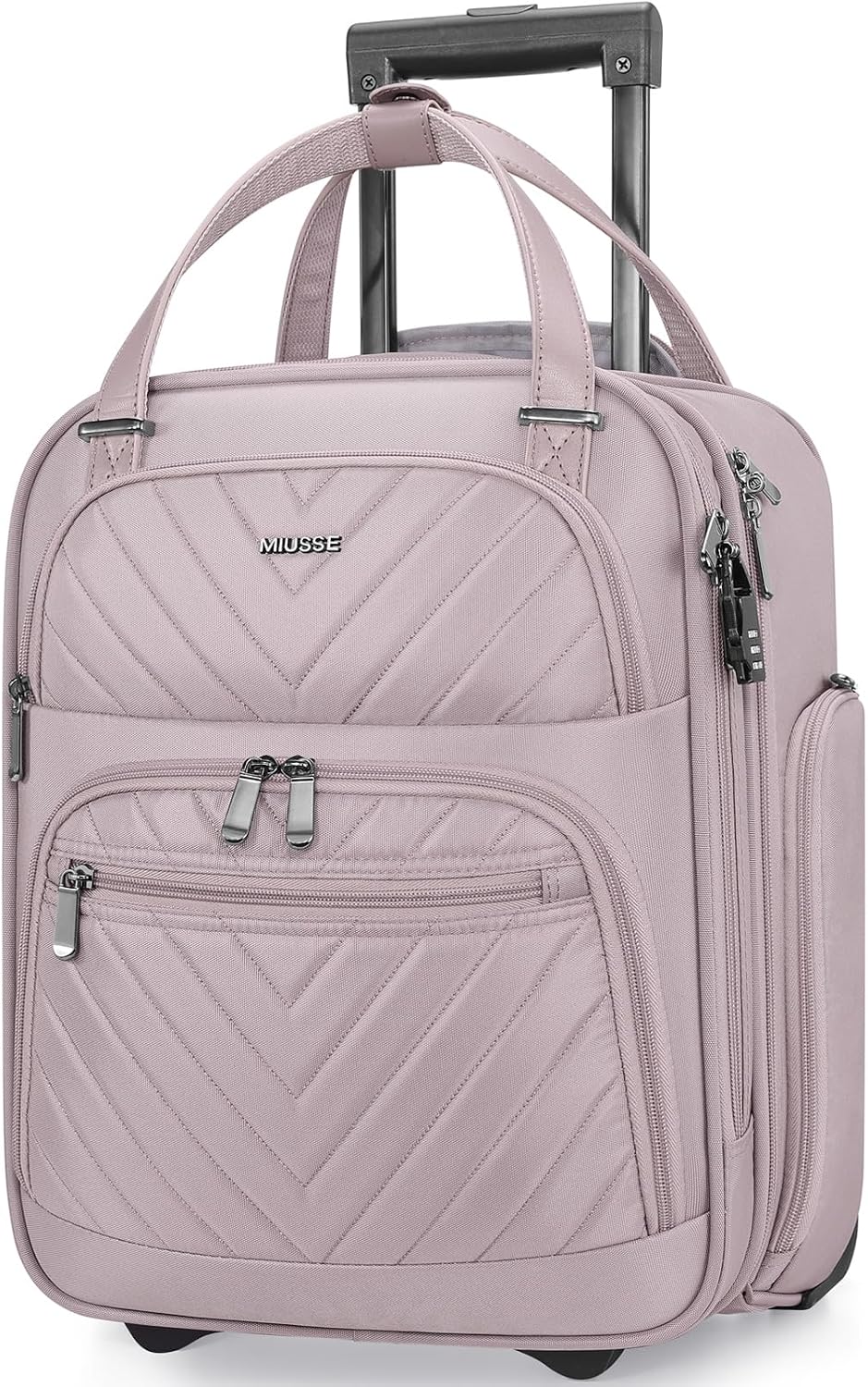 16 Inch Carry On Luggage, Carry On Suitcase Airline Approved, Softside Underseat Suitcase with TSA Lock & Spinner Wheels for Business Travel Non-Expandable, 15.5x8x13 No Oversize Risk