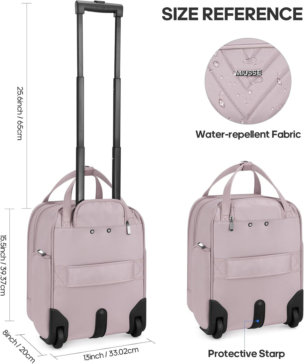 16 Inch Carry On Luggage, Carry On Suitcase Airline Approved, Softside Underseat Suitcase with TSA Lock & Spinner Wheels for Business Travel Non-Expandable, 15.5x8x13 No Oversize Risk