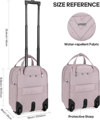 16 Inch Carry On Luggage, Carry On Suitcase Airline Approved, Softside Underseat Suitcase with TSA Lock & Spinner Wheels for Business Travel Non-Expandable, 15.5x8x13 No Oversize Risk
