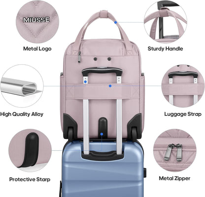 16 Inch Carry On Luggage, Carry On Suitcase Airline Approved, Softside Underseat Suitcase with TSA Lock & Spinner Wheels for Business Travel Non-Expandable, 15.5x8x13 No Oversize Risk