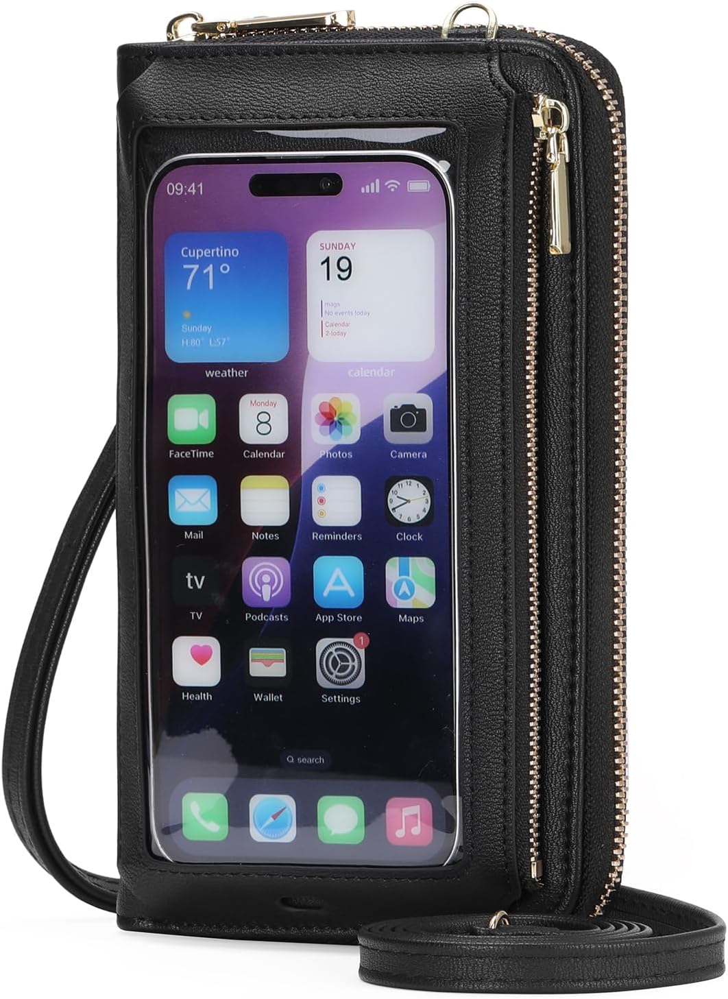 Phone Purse Crossbody Bags for Women Small Travel Wallet Touch Screen RFID Blocking