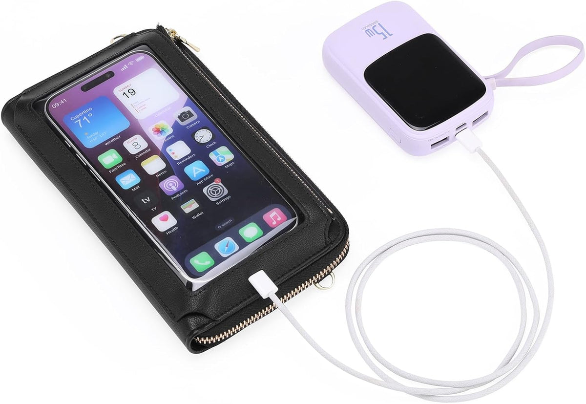 Phone Purse Crossbody Bags for Women Small Travel Wallet Touch Screen RFID Blocking