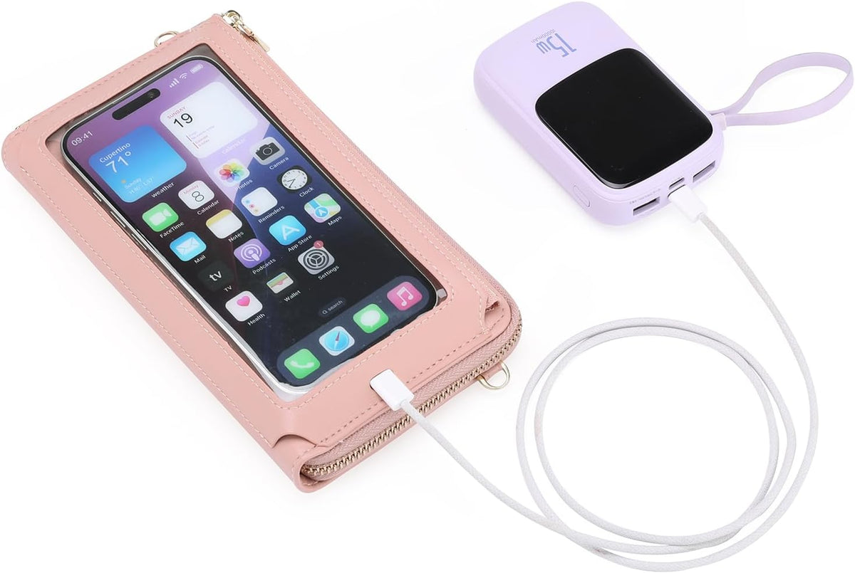 Phone Purse Crossbody Bags for Women Small Travel Wallet Touch Screen RFID Blocking