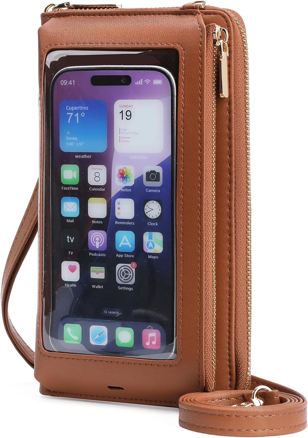 Phone Purse Crossbody Bags for Women Small Travel Wallet Touch Screen RFID Blocking