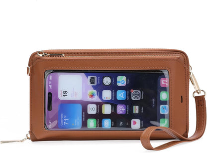 Phone Purse Crossbody Bags for Women Small Travel Wallet Touch Screen RFID Blocking