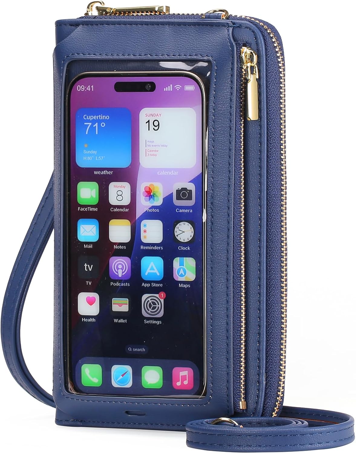Phone Purse Crossbody Bags for Women Small Travel Wallet Touch Screen RFID Blocking