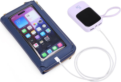 Phone Purse Crossbody Bags for Women Small Travel Wallet Touch Screen RFID Blocking