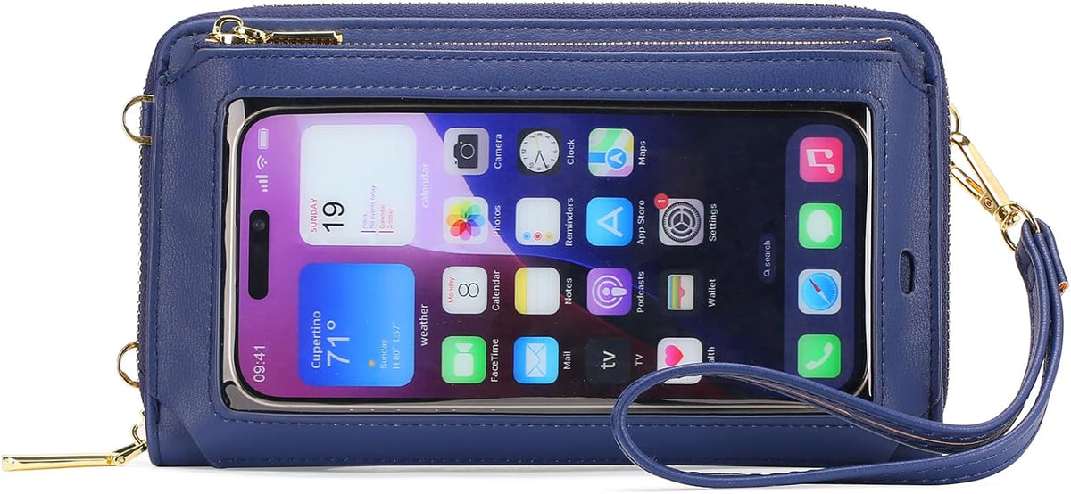 Phone Purse Crossbody Bags for Women Small Travel Wallet Touch Screen RFID Blocking