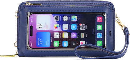 Phone Purse Crossbody Bags for Women Small Travel Wallet Touch Screen RFID Blocking