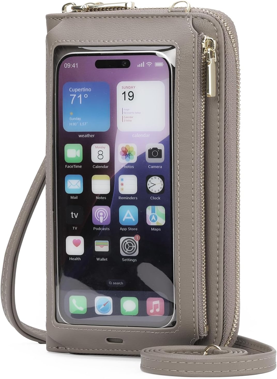 Phone Purse Crossbody Bags for Women Small Travel Wallet Touch Screen RFID Blocking