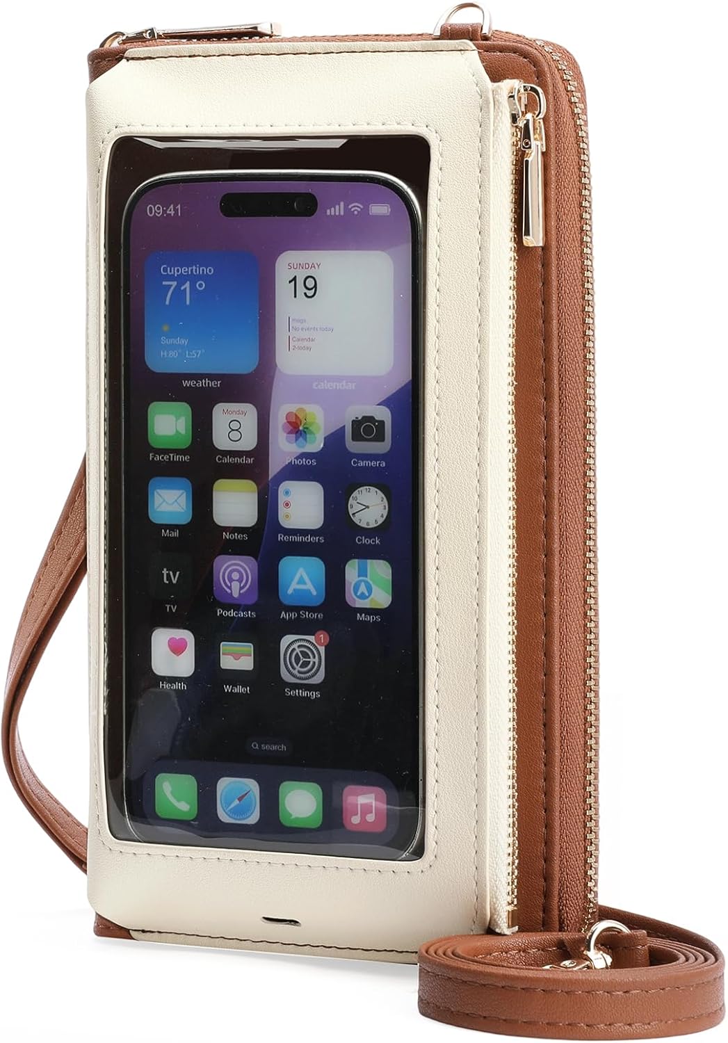 Phone Purse Crossbody Bags for Women Small Travel Wallet Touch Screen RFID Blocking