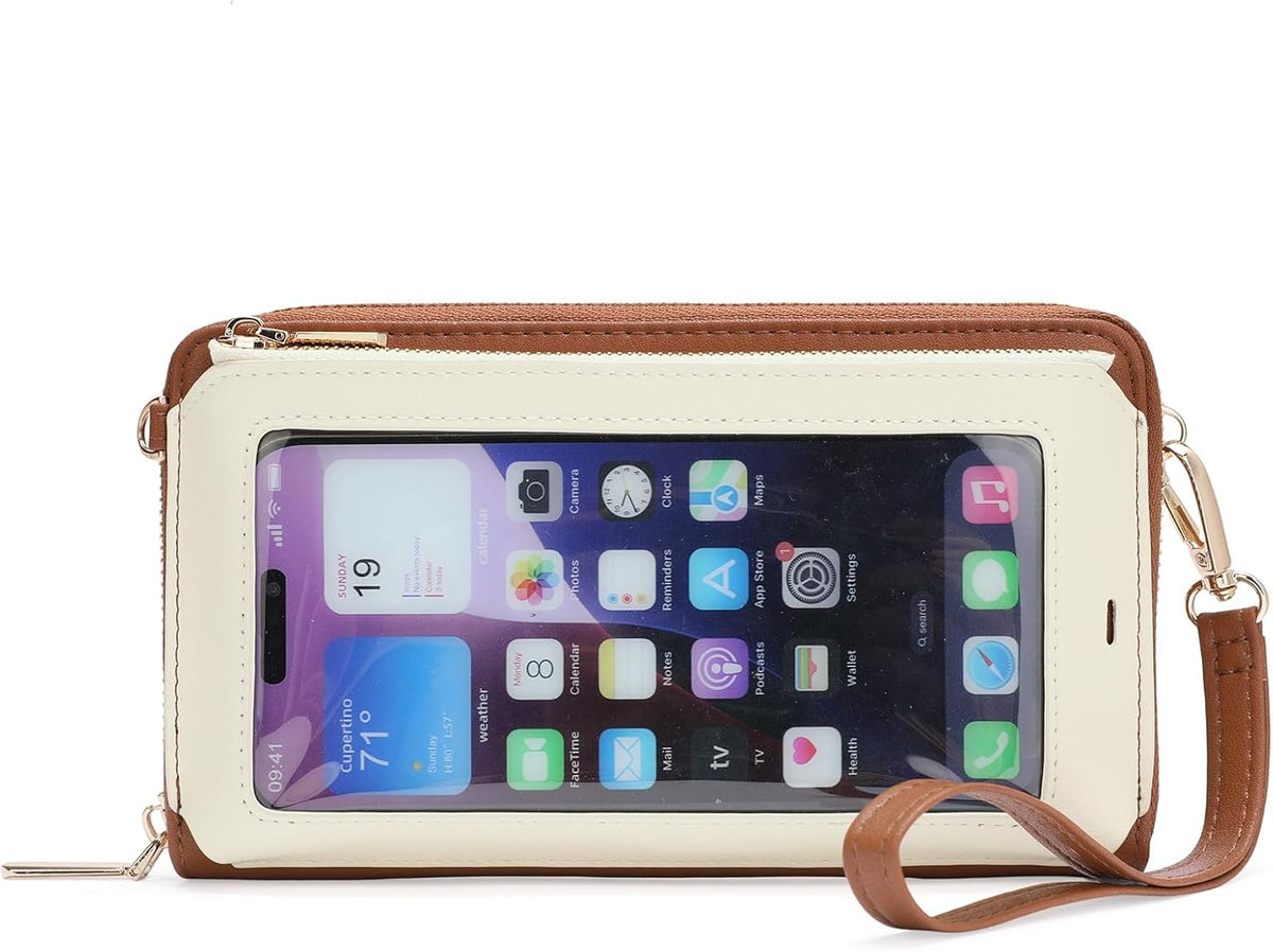 Phone Purse Crossbody Bags for Women Small Travel Wallet Touch Screen RFID Blocking