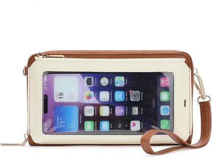 Phone Purse Crossbody Bags for Women Small Travel Wallet Touch Screen RFID Blocking