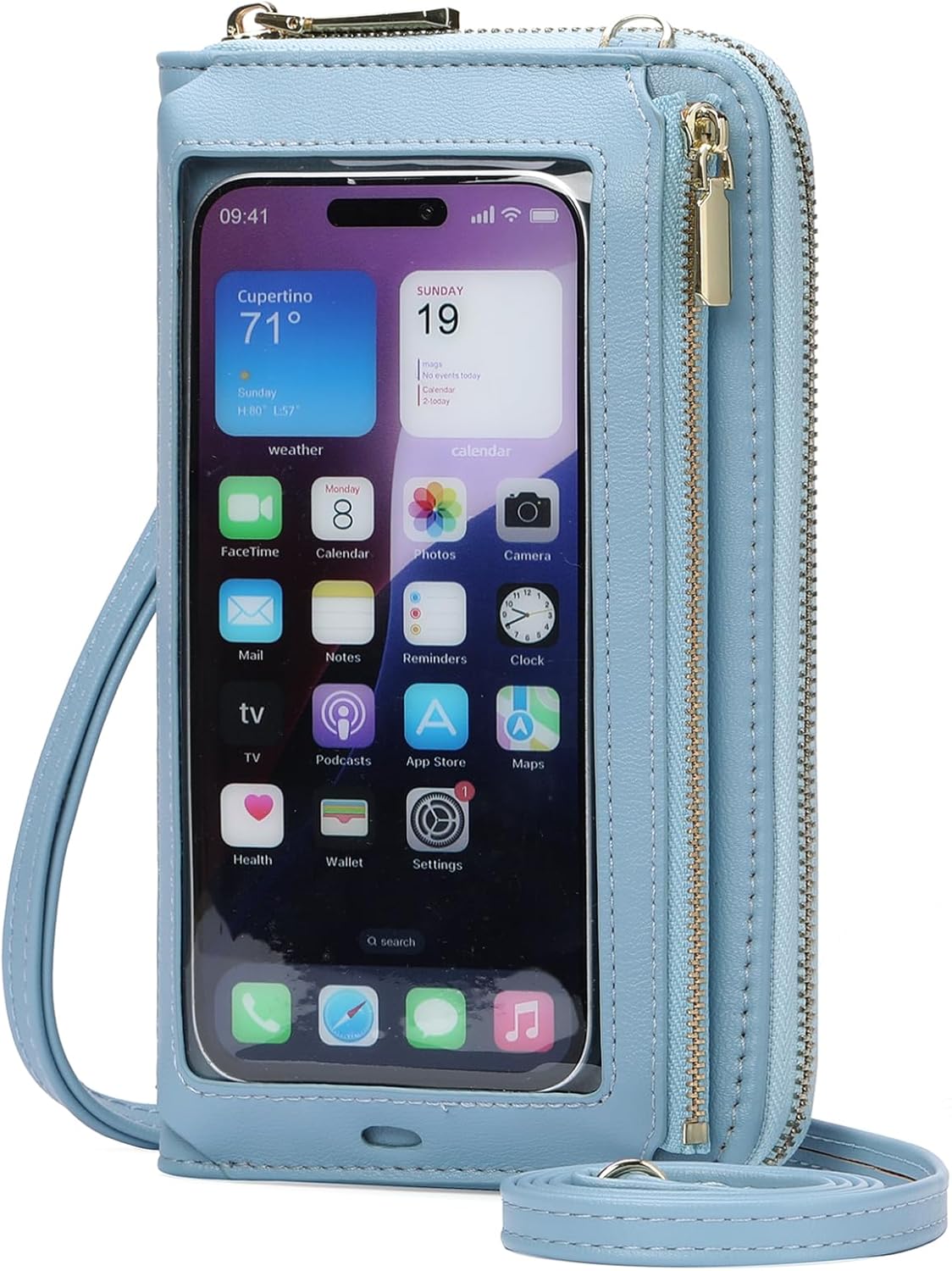Phone Purse Crossbody Bags for Women Small Travel Wallet Touch Screen RFID Blocking