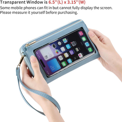 Phone Purse Crossbody Bags for Women Small Travel Wallet Touch Screen RFID Blocking