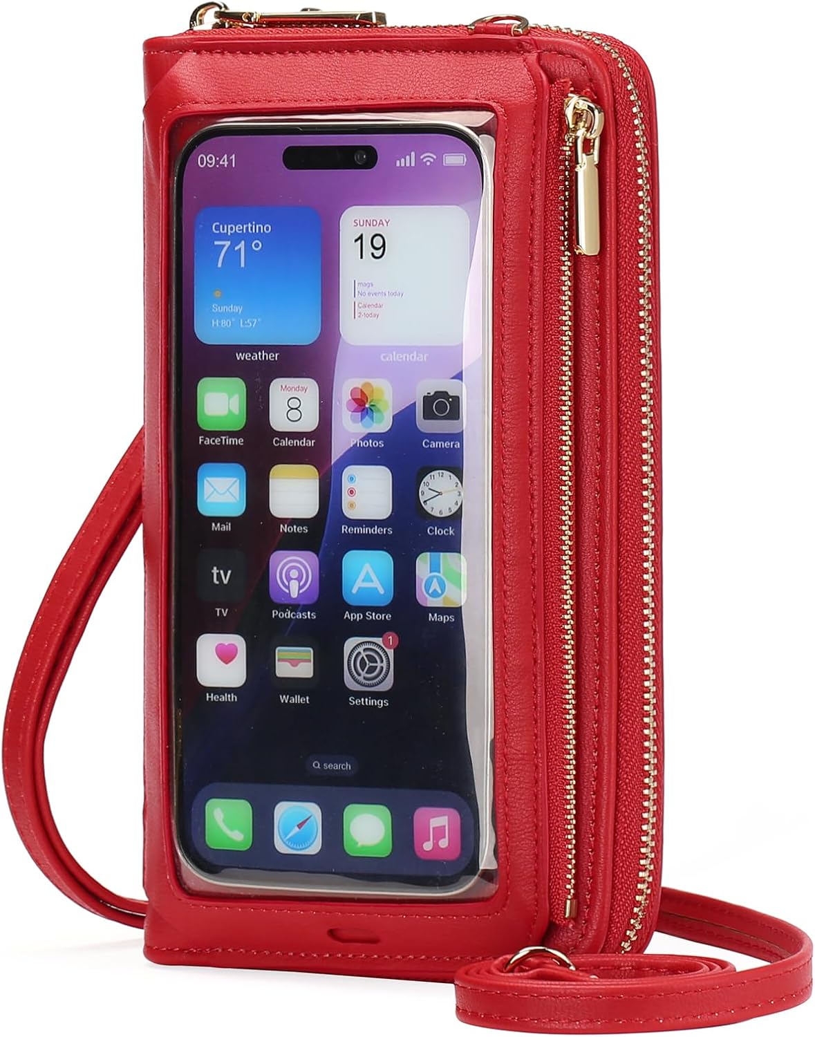 Phone Purse Crossbody Bags for Women Small Travel Wallet Touch Screen RFID Blocking