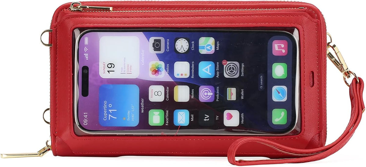Phone Purse Crossbody Bags for Women Small Travel Wallet Touch Screen RFID Blocking