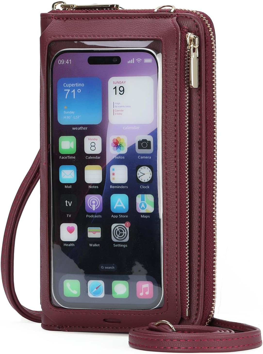 Phone Purse Crossbody Bags for Women Small Travel Wallet Touch Screen RFID Blocking