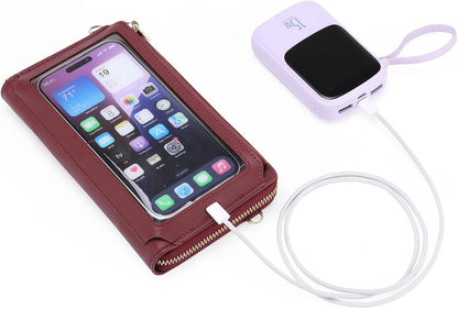 Phone Purse Crossbody Bags for Women Small Travel Wallet Touch Screen RFID Blocking