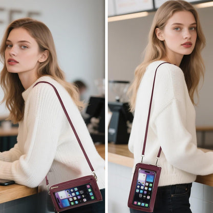 Phone Purse Crossbody Bags for Women Small Travel Wallet Touch Screen RFID Blocking