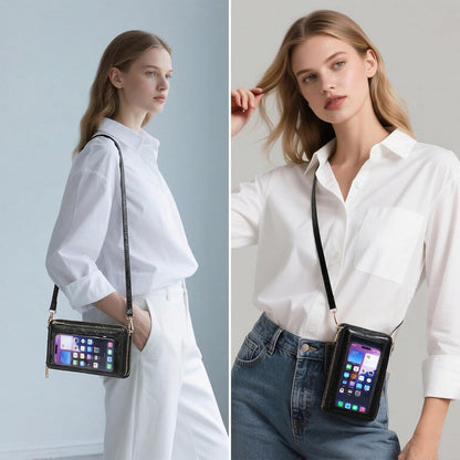 Phone Purse Crossbody Bags for Women Small Travel Wallet Touch Screen RFID Blocking