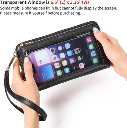 Phone Purse Crossbody Bags for Women Small Travel Wallet Touch Screen RFID Blocking