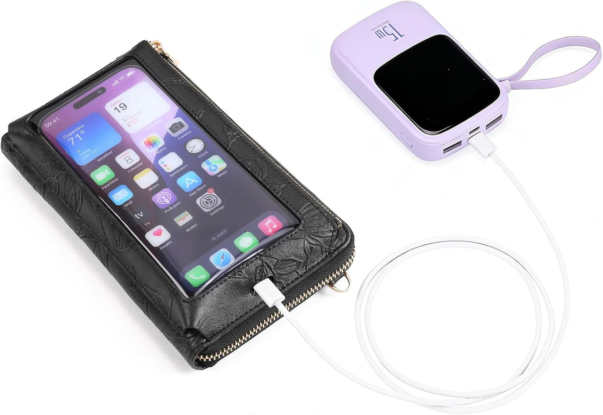 Phone Purse Crossbody Bags for Women Small Travel Wallet Touch Screen RFID Blocking