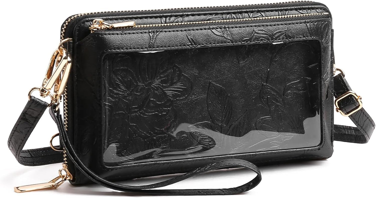 Phone Purse Crossbody Bags for Women Small Travel Wallet Touch Screen RFID Blocking