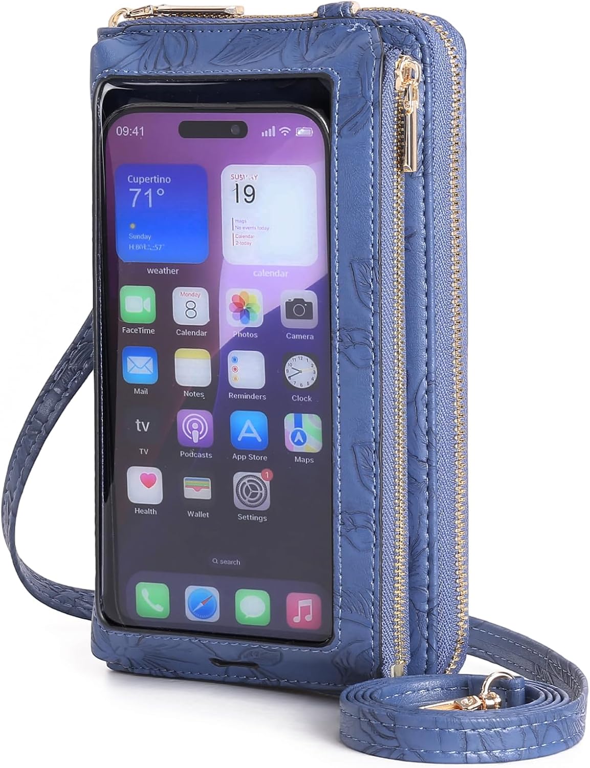 Phone Purse Crossbody Bags for Women Small Travel Wallet Touch Screen RFID Blocking