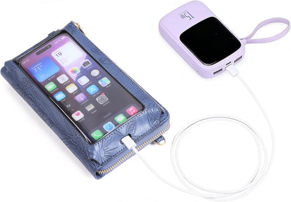 Phone Purse Crossbody Bags for Women Small Travel Wallet Touch Screen RFID Blocking