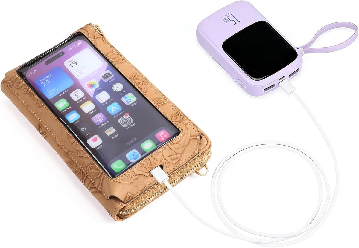 Phone Purse Crossbody Bags for Women Small Travel Wallet Touch Screen RFID Blocking