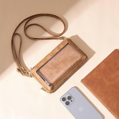 Phone Purse Crossbody Bags for Women Small Travel Wallet Touch Screen RFID Blocking