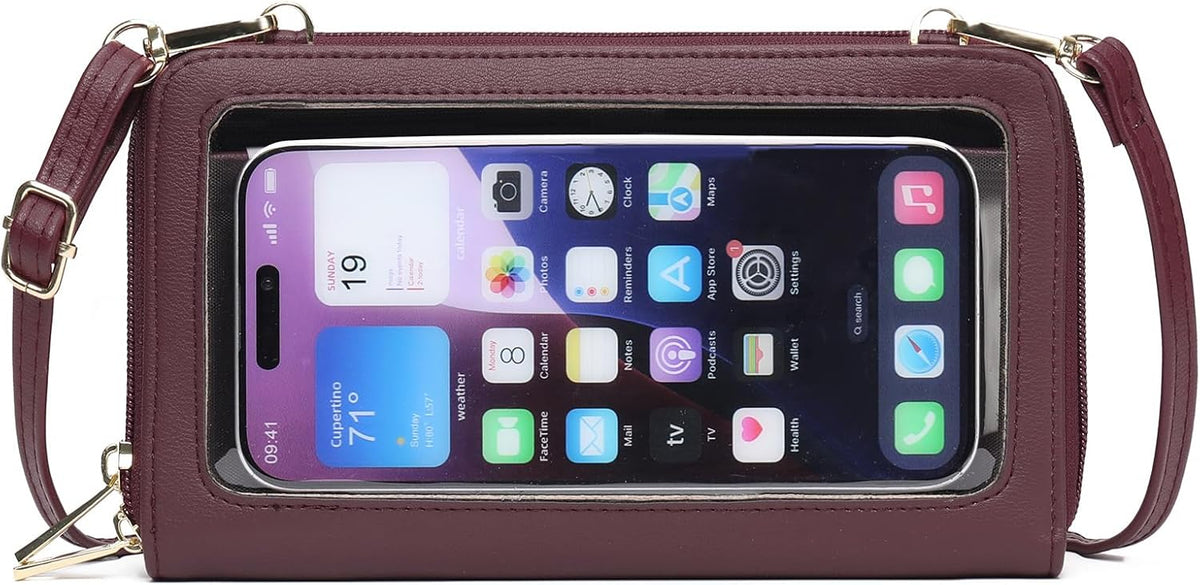 Phone Purse Crossbody Bags for Women Small Travel Wallet Touch Screen RFID Blocking