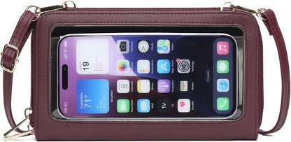 Phone Purse Crossbody Bags for Women Small Travel Wallet Touch Screen RFID Blocking