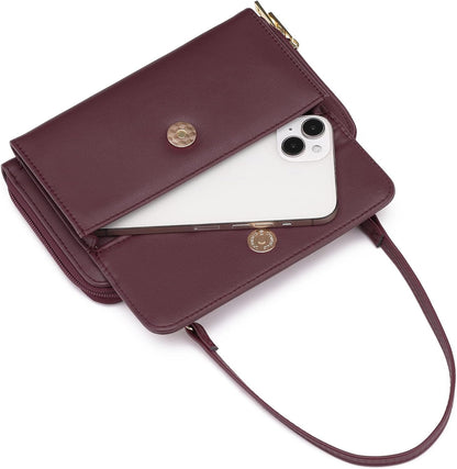 Phone Purse Crossbody Bags for Women Small Travel Wallet Touch Screen RFID Blocking