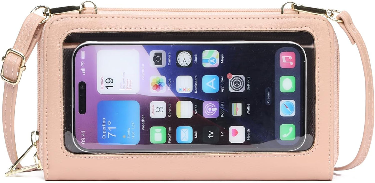 Phone Purse Crossbody Bags for Women Small Travel Wallet Touch Screen RFID Blocking