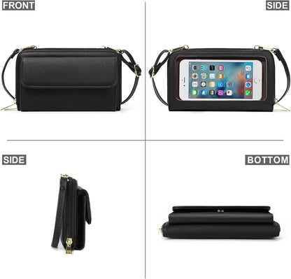 Phone Purse Crossbody Bags for Women Small Travel Wallet Touch Screen RFID Blocking