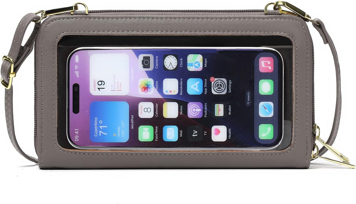 Phone Purse Crossbody Bags for Women Small Travel Wallet Touch Screen RFID Blocking