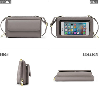Phone Purse Crossbody Bags for Women Small Travel Wallet Touch Screen RFID Blocking