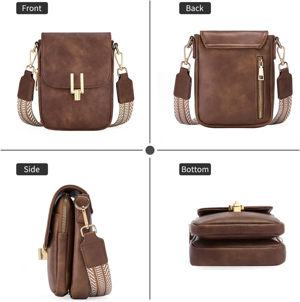 Phone Purse Crossbody Bags for Women Small Travel Wallet Touch Screen RFID Blocking