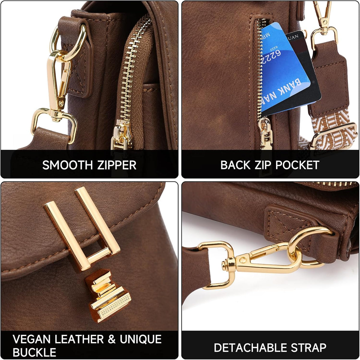 Phone Purse Crossbody Bags for Women Small Travel Wallet Touch Screen RFID Blocking