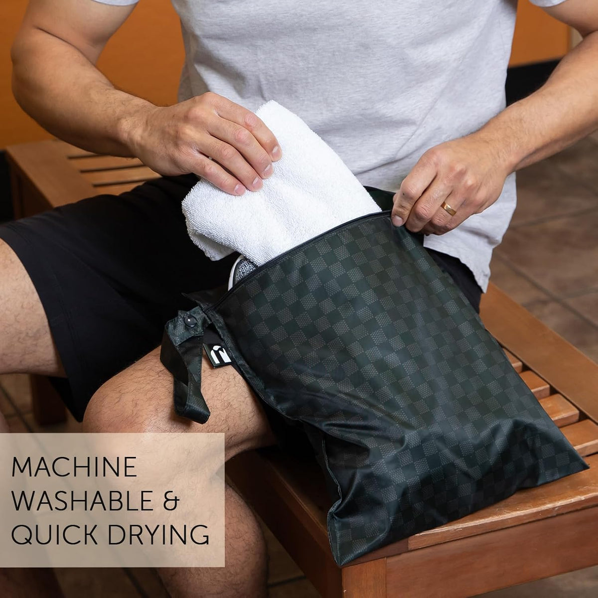 Waterproof Wet Bag - For Baby, Travel, Swim Suit, Cloth Diapers, Pump Parts, Pool, Gym, Toiletry, Strap to Stroller - Reusable & Easy to Clean - 2pk - Floral Gray