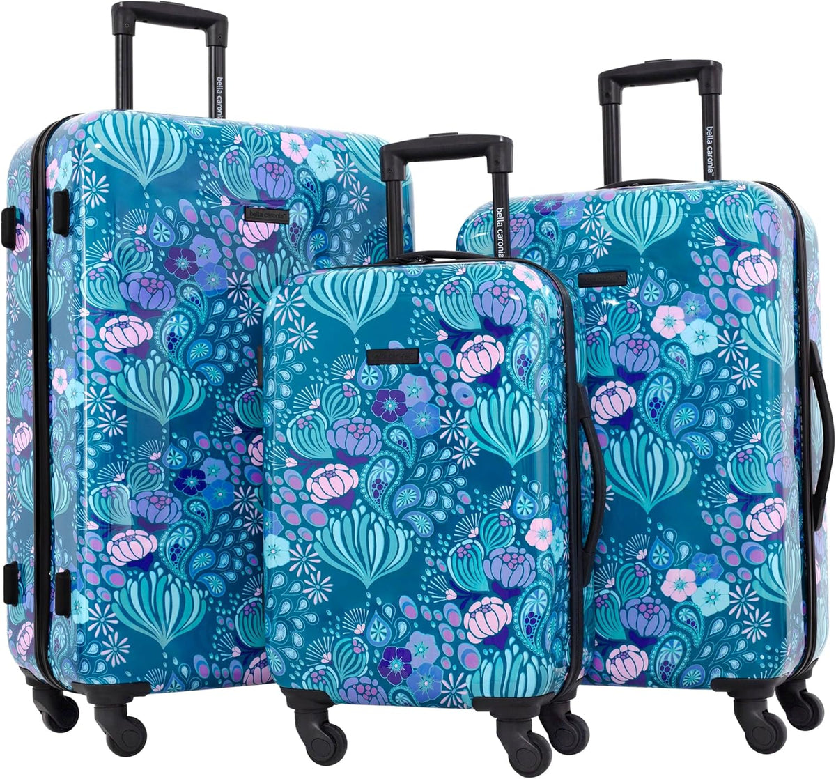 Bella Caronia 3 Piece or 20" Carry-On Voguish Luggage Set, Style Flora, 20" Carry-On