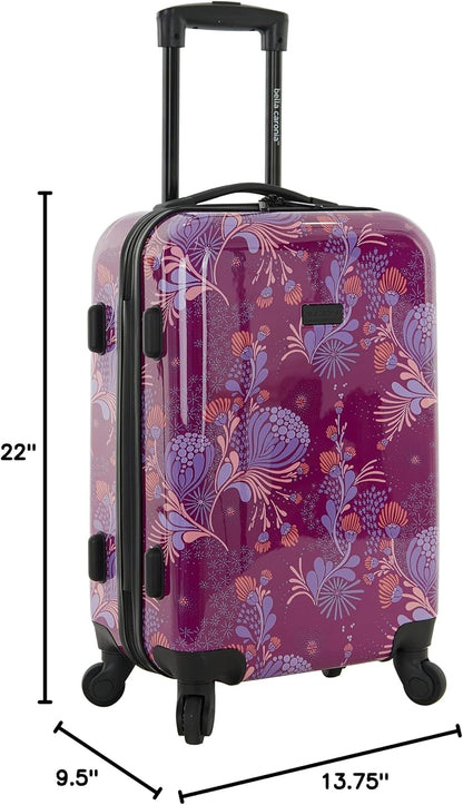 Bella Caronia 3 Piece or 20" Carry-On Voguish Luggage Set, Style Flora, 20" Carry-On