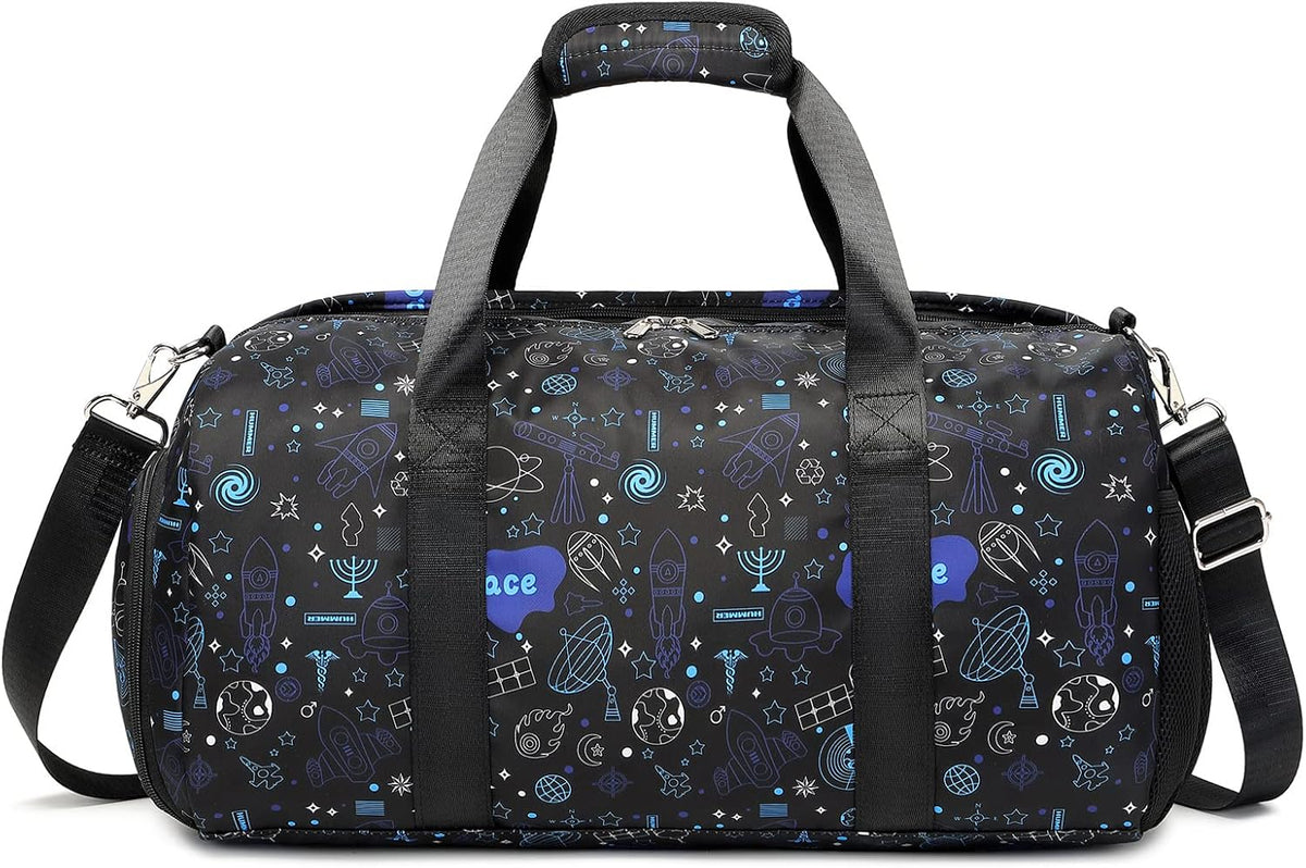 Duffle Bag for Girls Dance Ballet Travel Overnight Sports Gym Bag with Separate Dry Wet Pocket and Shoes Compartment