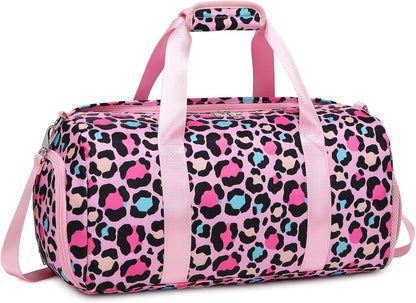 Duffle Bag for Girls Dance Ballet Travel Overnight Sports Gym Bag with Separate Dry Wet Pocket and Shoes Compartment
