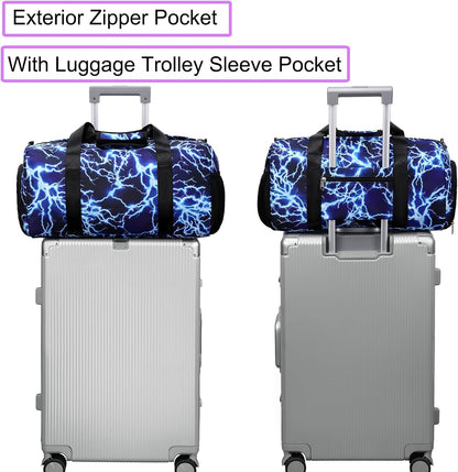 Duffle Bag for Girls Dance Ballet Travel Overnight Sports Gym Bag with Separate Dry Wet Pocket and Shoes Compartment