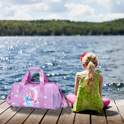 Duffle Bag for Girls Dance Ballet Travel Overnight Sports Gym Bag with Separate Dry Wet Pocket and Shoes Compartment